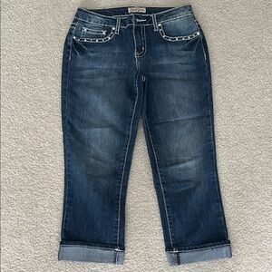 Earl‎ Jeans Dark Blue Cropped Denim